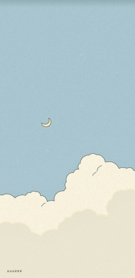 A Cute Blue Wallpaper Simple Phone iPhone