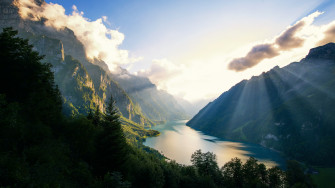 Switzerland Alps Mountains Morning 4k Wallpaper HD Nature