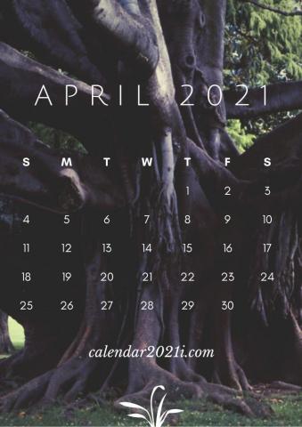April Calendar HD Wallpaper For Apple iPhone Background