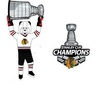Blackhawks Stanley Cup Panda By Hbgoo
