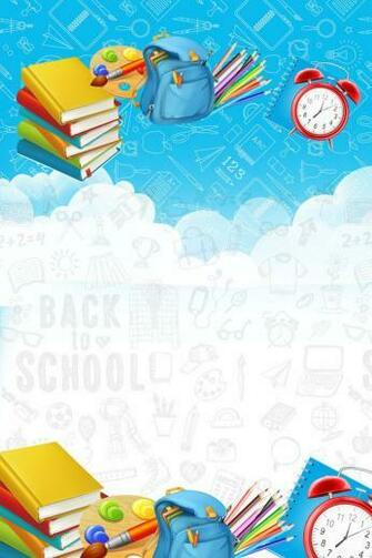 School Season Discounts Enjoy Posters Background Material