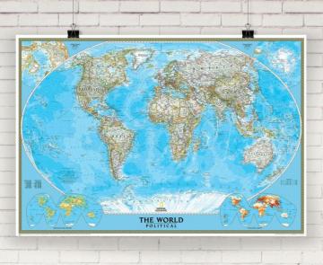 National Geographic World Classic Political Wall Map