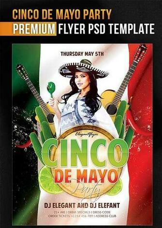 Cinco De Mayo Party V5 Flyer Psd Template Cover