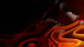 Cool Orange 3d Abstract Curved Lines Background