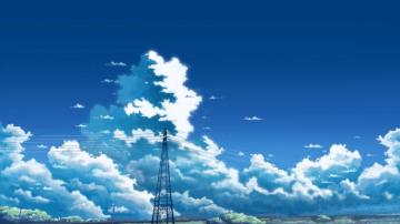 Wallpaper Anime Scenery Clouds Sky Resolution
