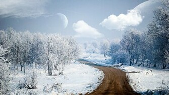 Winter Way Desktop Pc And Mac Wallpaper