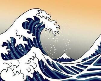 Draw Japanese Waves Wallpaper