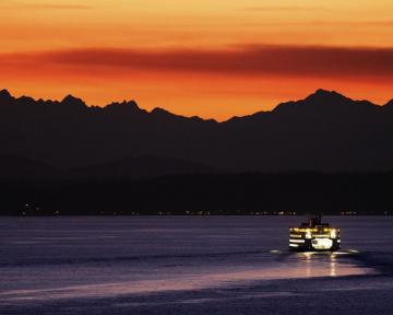 Seattle Wallpaper Elliott Bay Ferry In