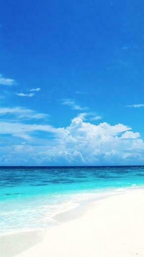 Blue Sea And White Beach Android Wallpaper HD