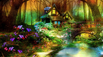 Fairy Forest Background Wallpaper