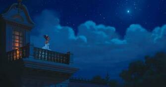 Night Sky From The Disney Movie Princess And Frog Wallpaper