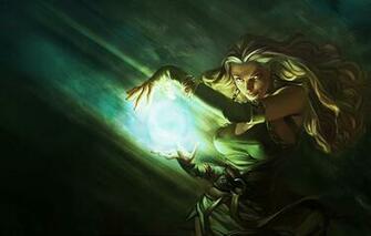 Wallpaper Look Girl Blonde Sorceress Fireball Image For