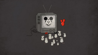 Mickey Mouse Desktop Wallpaper Black And White