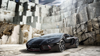 Black Lamborghini Aventador 4k Wallpaper