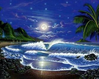 Tropic Moon Wallpaper HD Desktopinhq Net