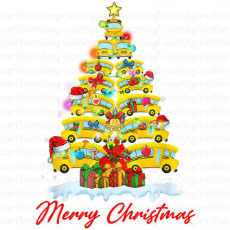 School Bus Christmas Tree Savvy Crafters Vinyl Gifts