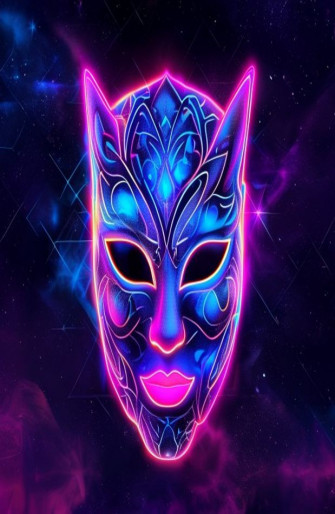 Neon Mask Wallpaper