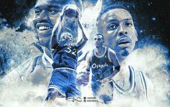 Shaq And Penny Orlando Magic Nba Wallpaper By Skythlee