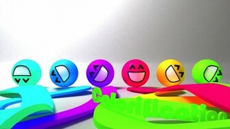 Colorful Smiley Faces Fun Wallpaper Funny Cute