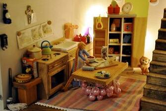 Bokeh Houses Dolls Toys Wallpaper