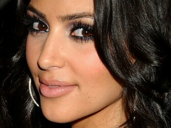 Kim Kardashian Face Close Wallpaper HD