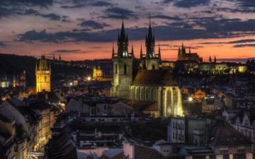 Czech Republic Prague Stare Mesto The Capital Center Lights Night