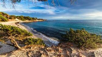Desktop Wallpaper France Corsica Nature Waves Coast