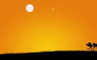 Sunny Scenery Dark Desktop Wallpaper