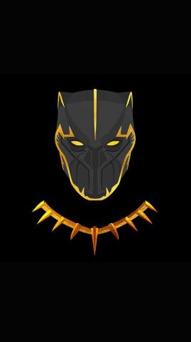 Black Panther Killmonger Minimal iPhone Wallpaper