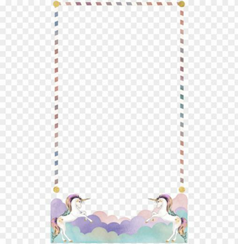 Unicorn Save The Date Postkarten Clipart Border