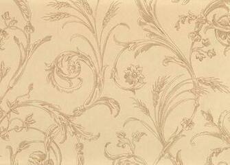 Scroll Wallpaper Beige With Fine Design In Light