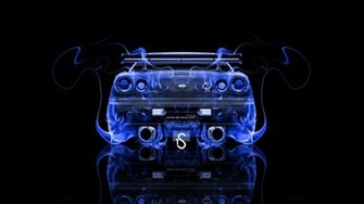 Nissan Skyline Gtr R34 Jdm Back Blue Fire Car HD Wallpaper