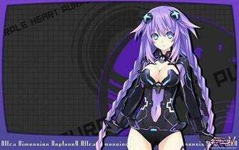 Laster Cleavage Hyperdimension Neptunia Purple Hair Heart