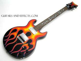 Flame Guitar Wallpaper Magazine Design Interiors Architecture
