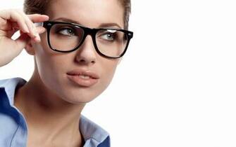 Model Brunette Close Up Face Girl Glasses White Woman