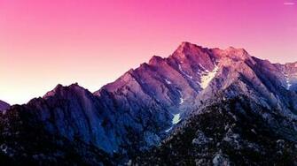 Pink Sky Above The Mountains Wallpaper Wide Screen