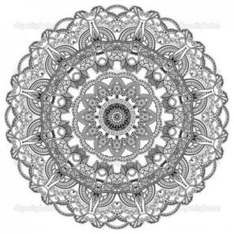 Black Lace Backgroundblack Circle On White Background