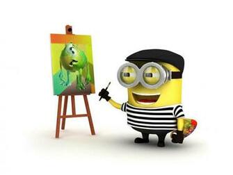 Picasso Minion Pic Despicable Me Wallpaper Desktop Background
