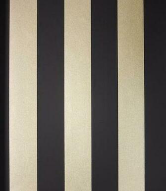 Stripe Wallpaper A Matt Black And Mica Gold Wide Striped