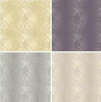 Luxury Grandeco Leon Glitter Metallic Circles Vinyl 10m Wallpaper Roll