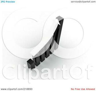 Illustration Of A 3d White Arrow Over Black Rising Bar Graph By Macx