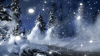 White Christmas Pine Trees Wallpaper