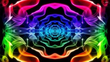 Fractal Neon Smoke Wallpaper Abstract Cool