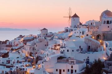 HD Wallpaper Oia Santorini Greece Aegean Sea Yacht