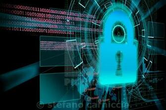 Rendering Of A Futuristic Cyber Lock Background Target With Las