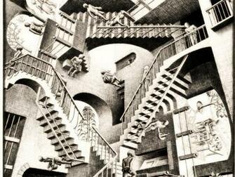 Escher S Relativity Desktop And Mobile Wallpaper Wallippo