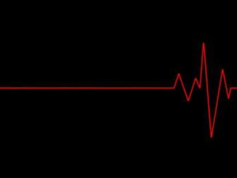 Wallpaper Heart Beat Red And Black Background
