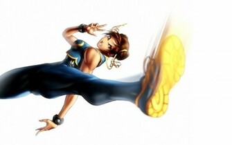 Chun Li Kick Desktop Wallpaper