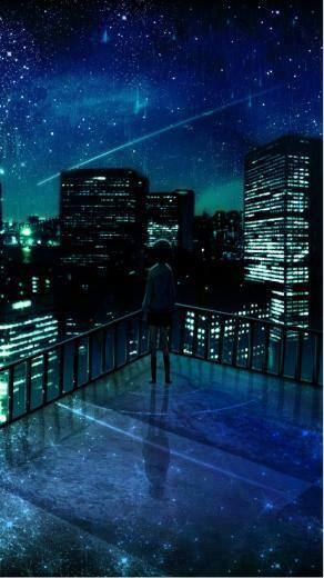 Girl Looking At Falling Star iPhone Plus HD Lock