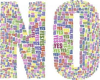 Yes And No Typography Background Icons Png